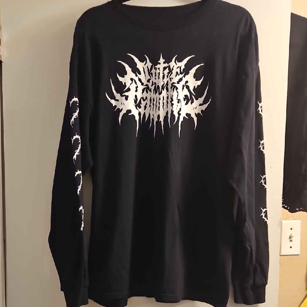 Black Graphic Metal Long Sleeve Shirt Cutie Patootie